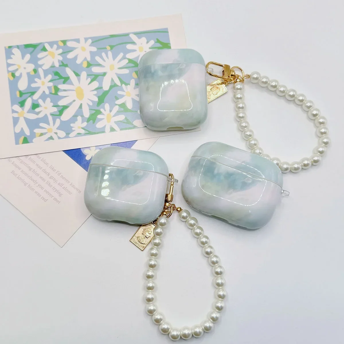 

Marble Wireless Bluetooth case for AirPods1/2 AirPods 4 AirPods pro and pro2 tpu marble grain earphone cover