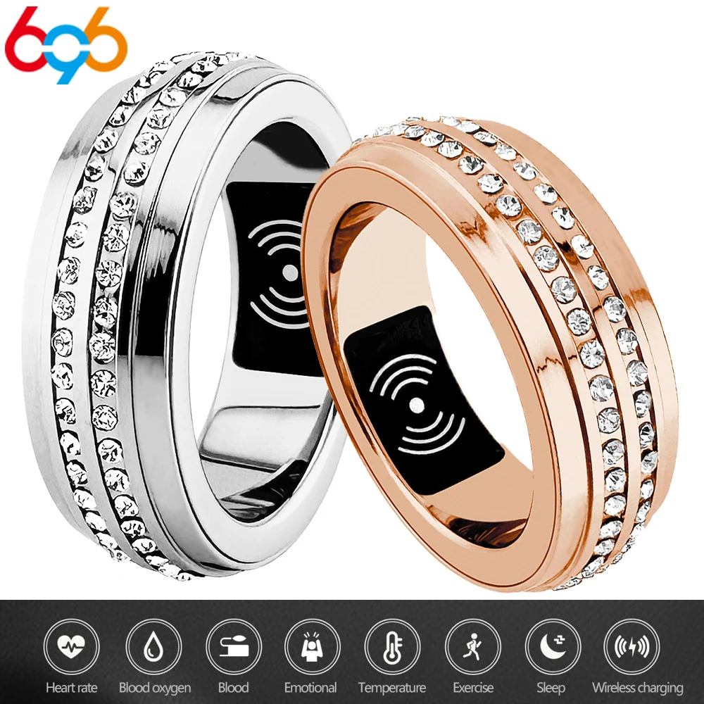 

New Smart Ring Heart Rate Blood Oxygen BLood Pressure Health Rings Wireless Charging Waterproof Men Women Gifts Sports Lovers