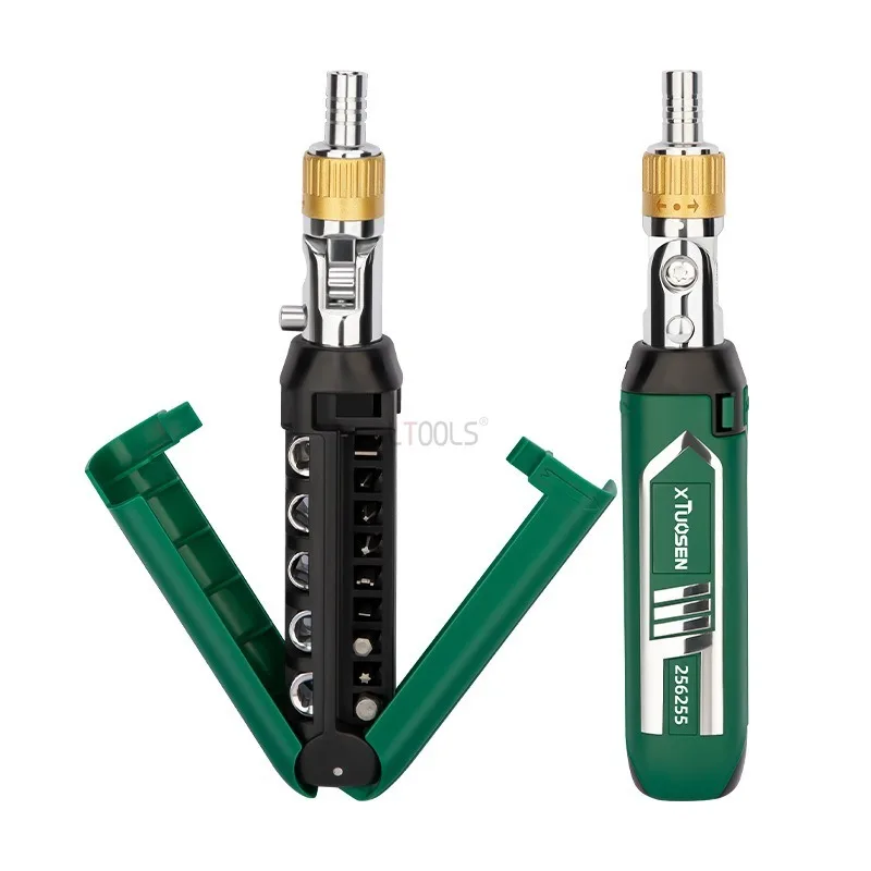 14 in 1 Multi-functional Ratchet Screwdriver Set 180-degree Rotation Straight and Cross Ratchet Screwdriver Bit Kit Repair Tool