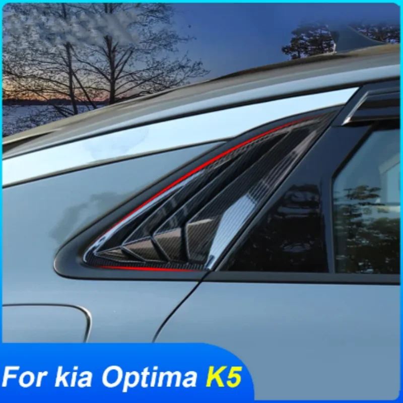 

For Kia Optima K5 dl3 2020-2022 Rear Window Spoiler Cover Trim ABS Side Window Triangle Blinds Decoration Wing Exterior