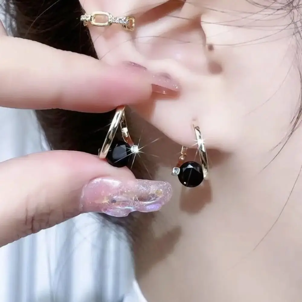 ダイヤモンドをちりばめたゲルマニウムのイヤリング,銅の耳のスタッド,効果的なリンパドレナージ,2個