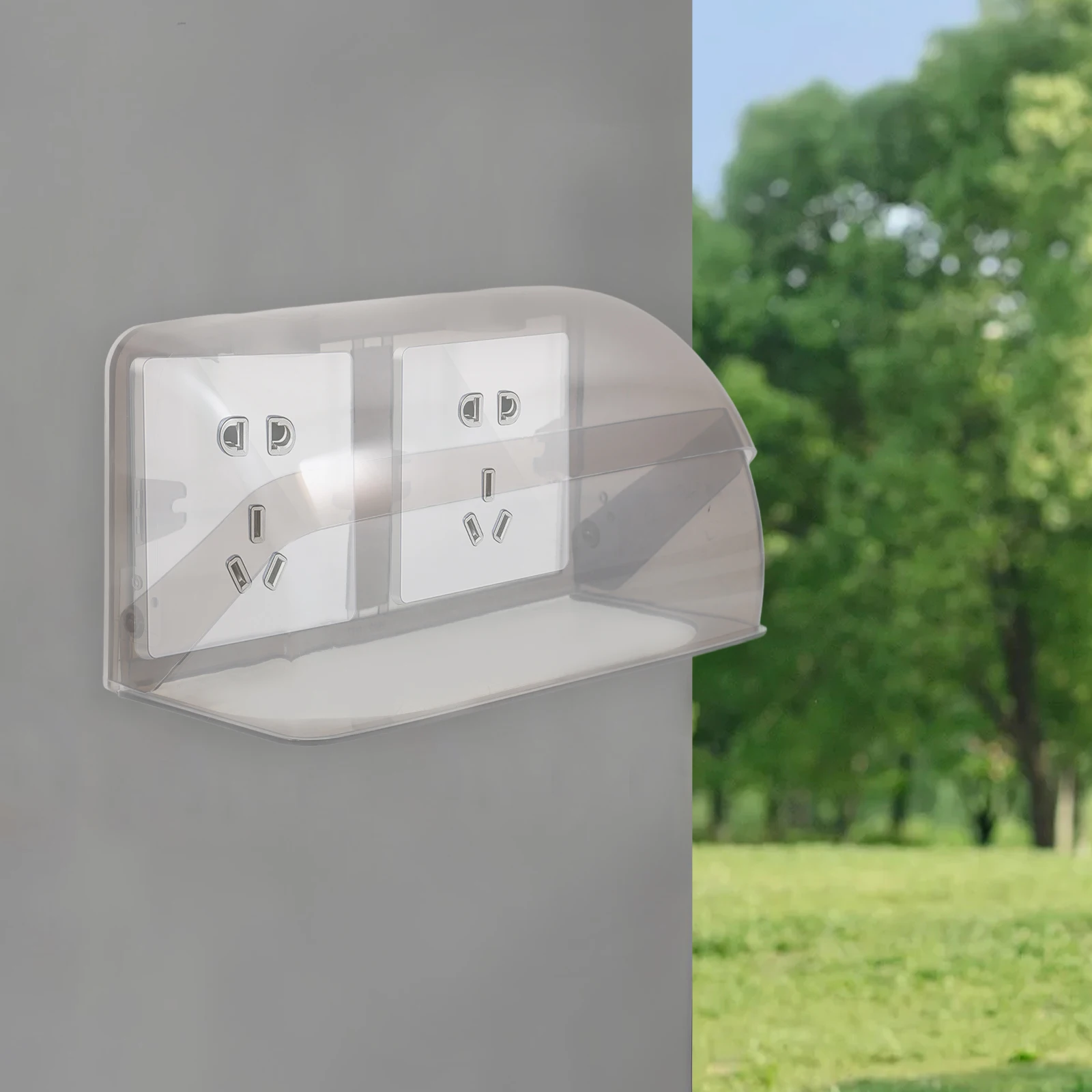

1pcs Waterproof Socket Cover Outdoor Electrical Outlet Protector Weatherproof Charging Station Durability Plastic