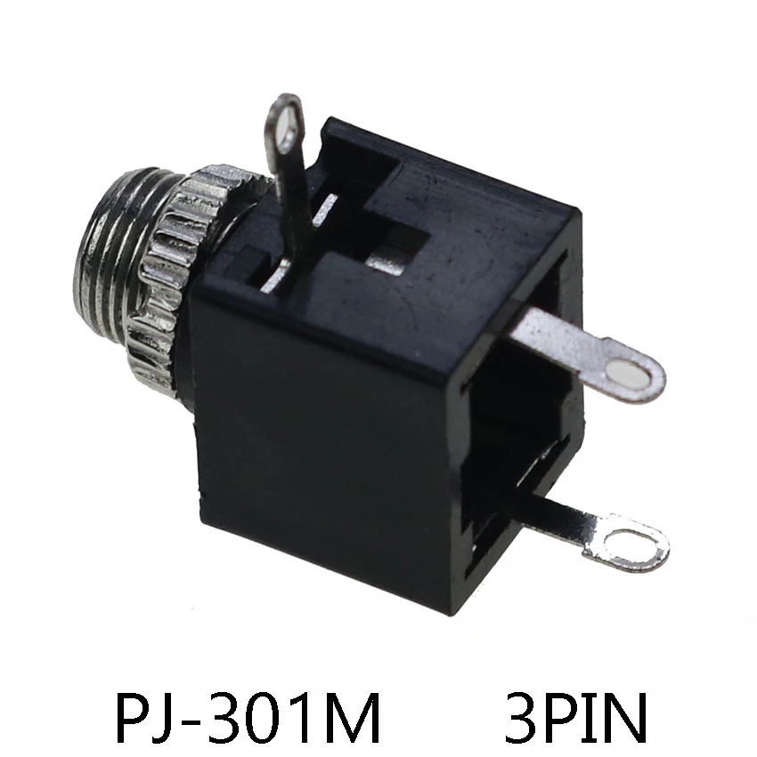 1PCS FOR PJ-341 376M 325M 324M 301MC stereo female socket 3PIN 4PIN 5PIN jack audio headphone connector 3.5mm