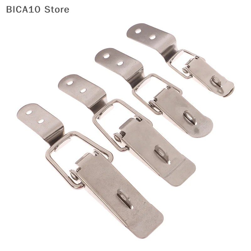 1 Set Porta dell'armadio Chiusure in metallo Chiusura della scatola da 90 gradi Serratura con fibbia a bocca d'anatra Gancio caricato a molla Disegna Toggle Hasps Morsetto