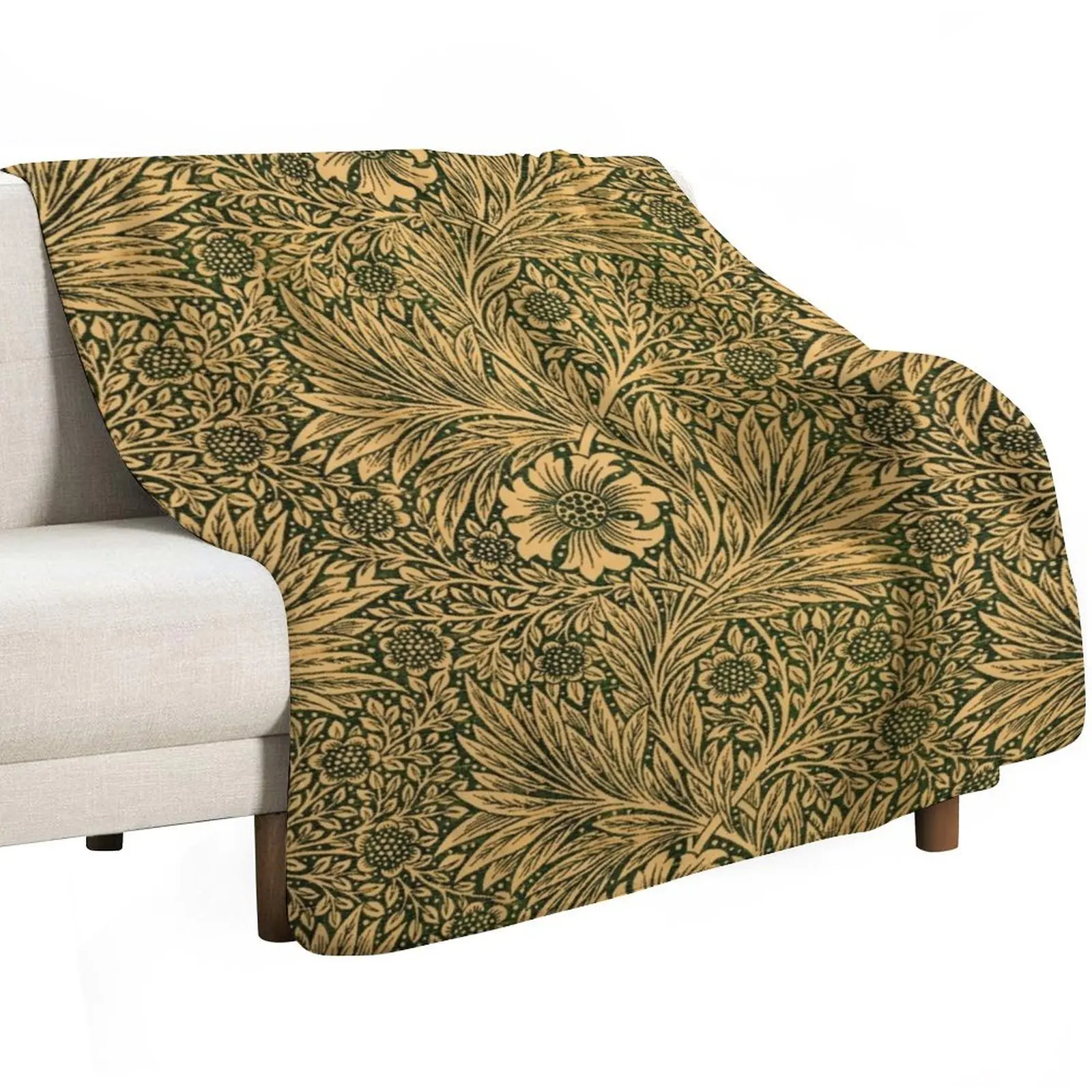 William MorrisMarigold Throw Blanket Luxury Brand Designers Sofa Quilt Decoratives warm for winter Luxury Throw Blankets