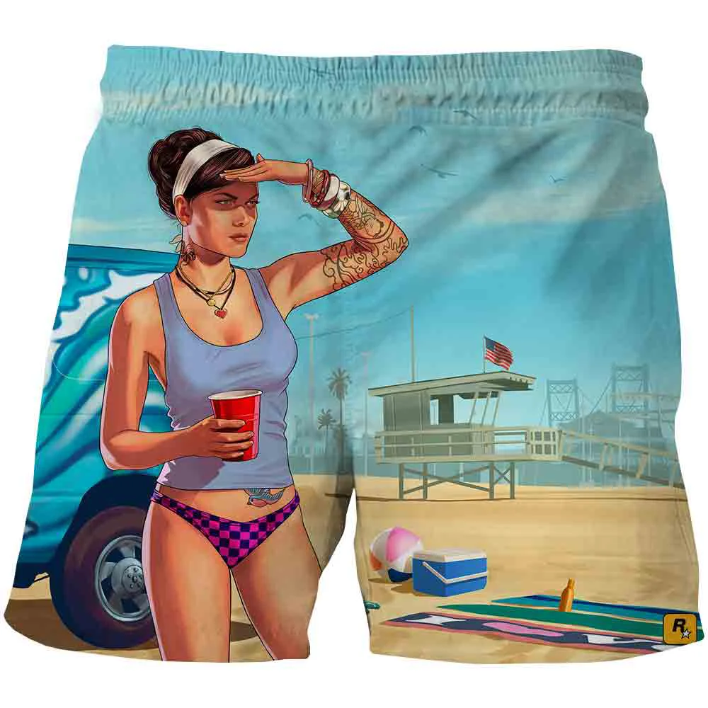 Fashion Style Summer Men/Women Casual Loose Shorts Game 3D Print Swimming Trunks Fashion Beach Pants Boys Ventilate Swimwear New