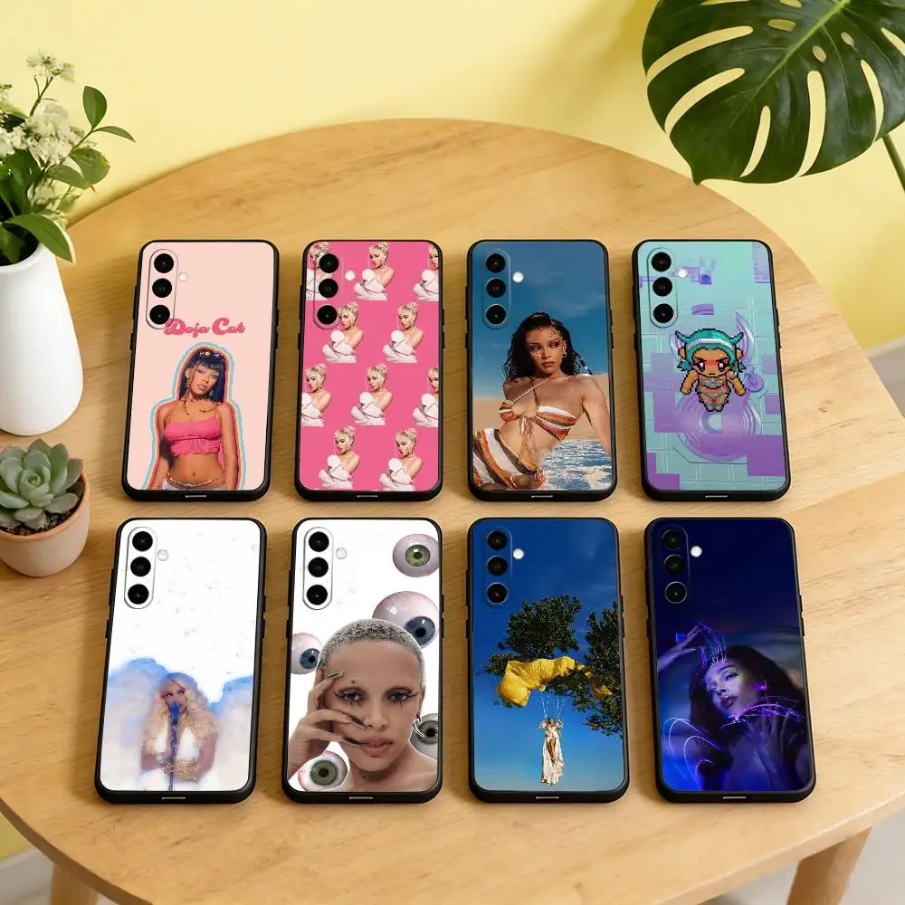 D-Doja C-Cat Phone Case Black Silicone Soft For Samsung Galaxy A73,A72,A71,A70,A53,A52,A51