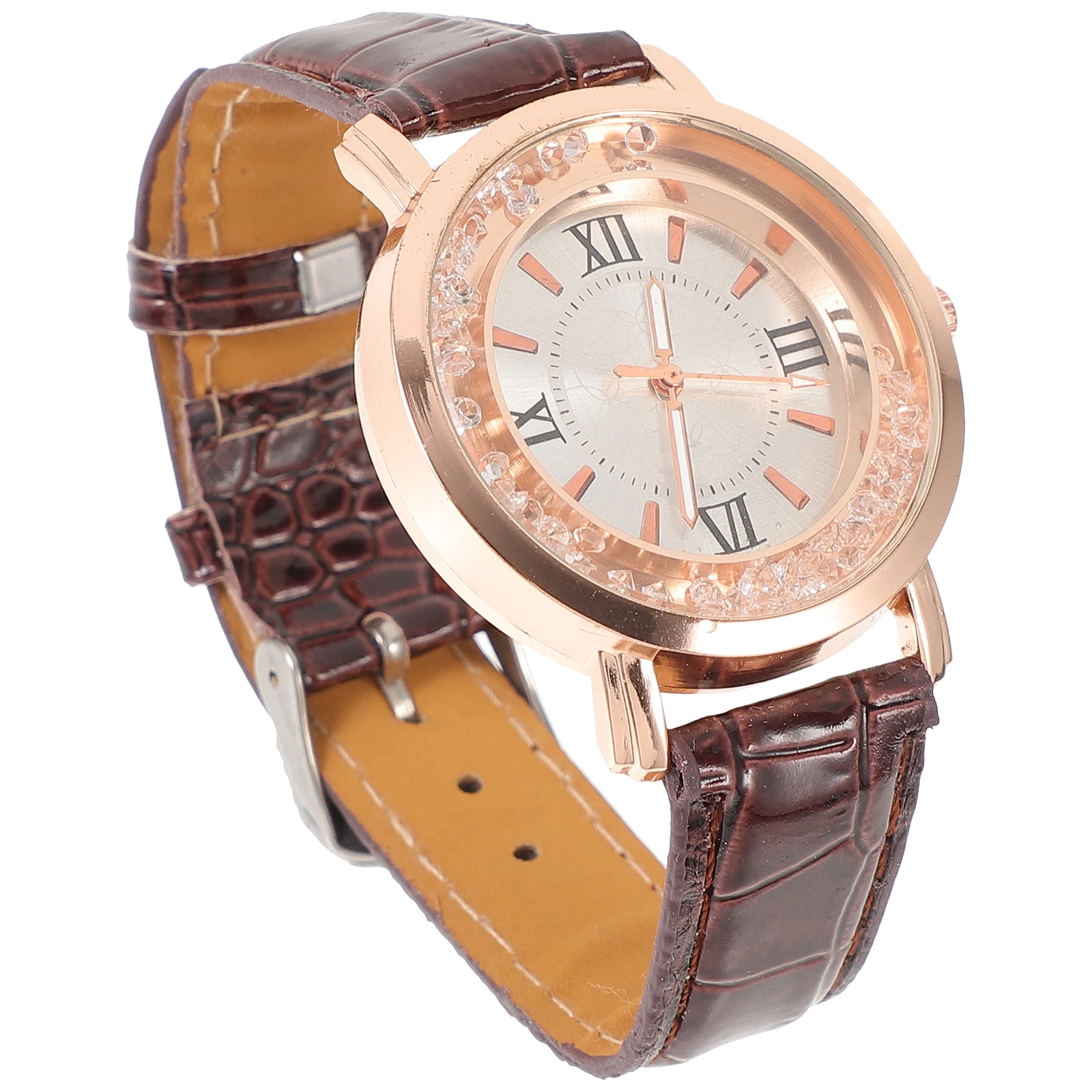 

Elegant Women's Quartz Watches Rhinestone Alloy Wristwatches Accurate Timekeeping Luxury Fashion Accessory Gift for Lady