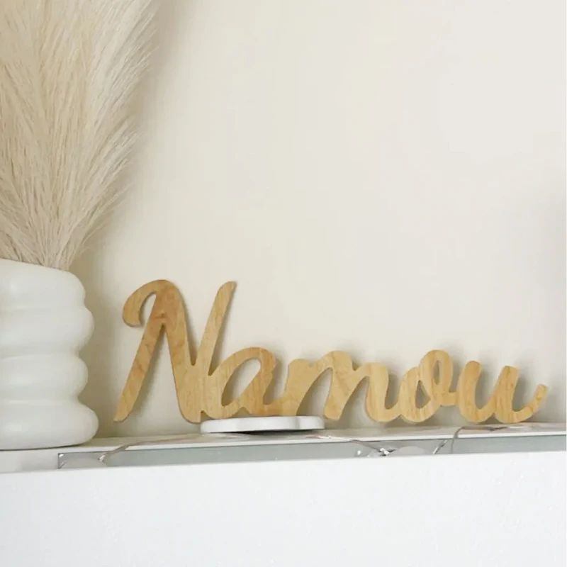 Custom Wooden Bubble Name Sign DOUBLE LAYERD - Baby Name Sign - Nursery Decor - Kid's Bedroom Sign Decor - Playroom Sign - Name