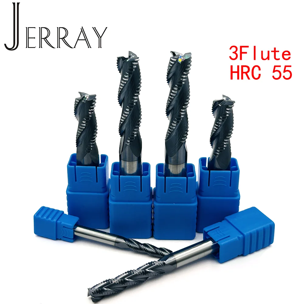 Desbaste End Mills Fresas Flautas Ferramentas Ásperas Cnc Carbide Router Bits D416 mm Hrc55