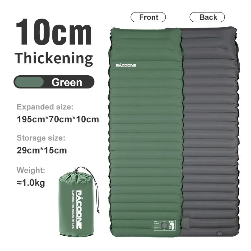 Outdoor Dik Camping Matras Ultralight Zelfopblazende Luchtmatras Ingebouwde Inflator Pomp Voor Reizen Wandelen Vissen