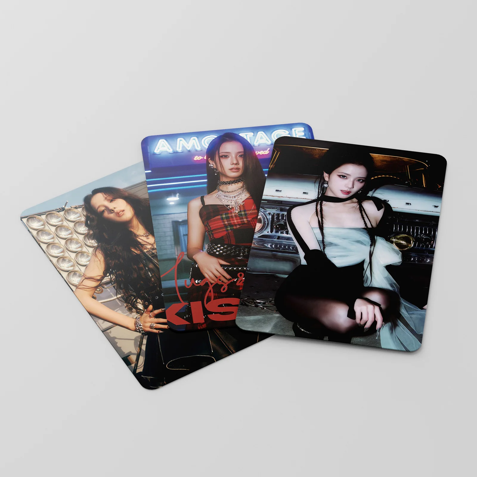 Neue 55er rosa Tinte JISOO kleine Karten AMORTAGE Karten Kim Ji Soo