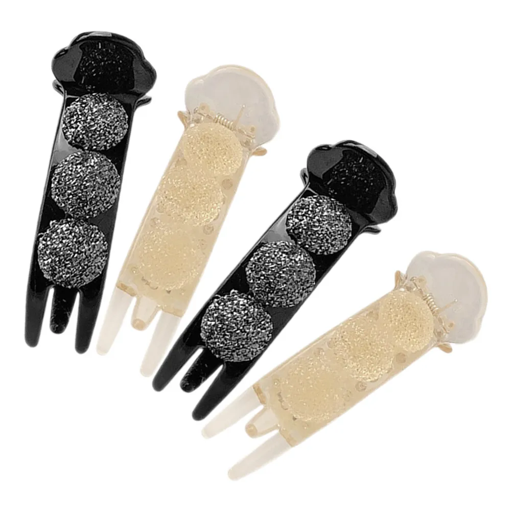 

4Pcs Acrylic Hair Claw Clip with Rhinestones Strong Grip Claw Clips for Women Daily Party Wedding Hair Styling Tools