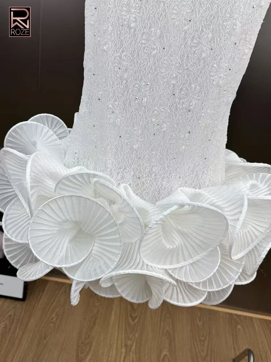 Abiti eleganti dimagranti trasparenti con giunture a caldo per le donne Abito con fiori 3D patchwork senza maniche con scollo quadrato femminile