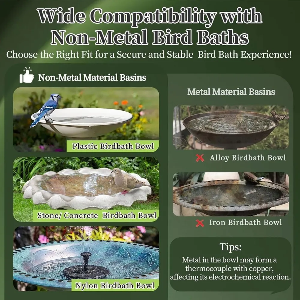 B97A-2Pcs Metal Bird Pond Cleaner With Three-Point Support Design, Low Cleaning Frequency, Suitable For Gardening Use