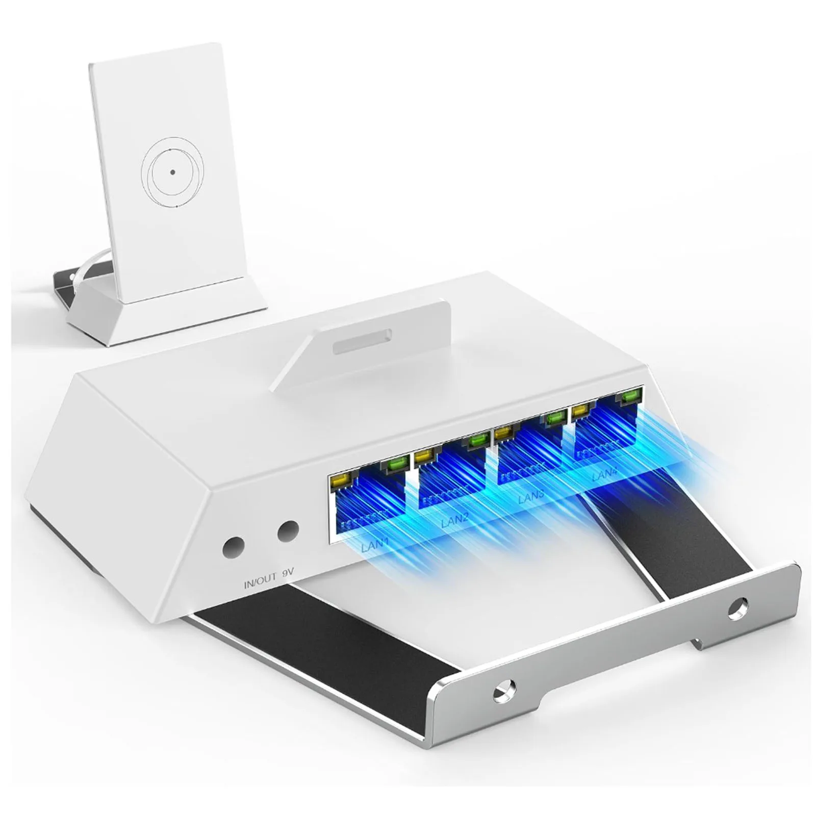 For Starlink Router Mini 4-Port Ethernet Adapter with Integrated Stand Router (UTR-251) Expand Router Mini 1 to 4 Gigabit Ports