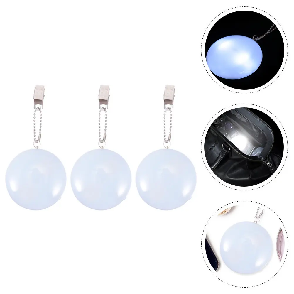 3個セット-パースライト-タッチセンサー-ハンドバッグ-led-丸型-ミニバッグライト-小型-コンパクト-ナイトランプ-女性用-クリスマス-新年-ギフト