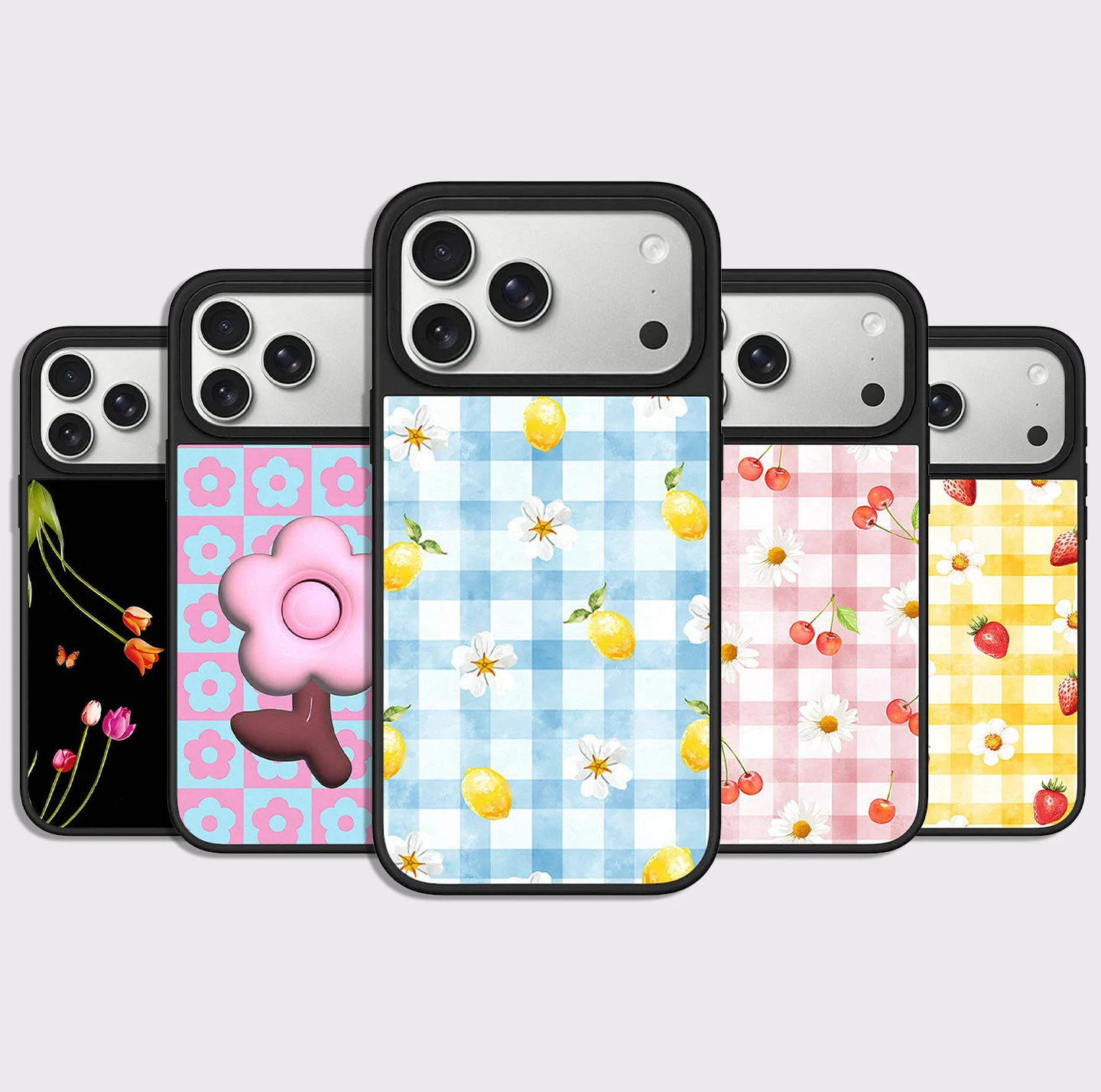 

Strawberry Lemon Cherry Mirror Magnetic Cover for IPhone 12 13 14 15 16 17 Pro Max Case for IPhone 17 Air