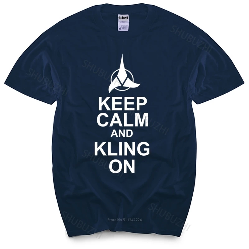 Keep Calm and Klingon T Shirt Mens Boys Startrek Spock Syfy summer fashion t-shirt men cotton tops euro size boys gifts