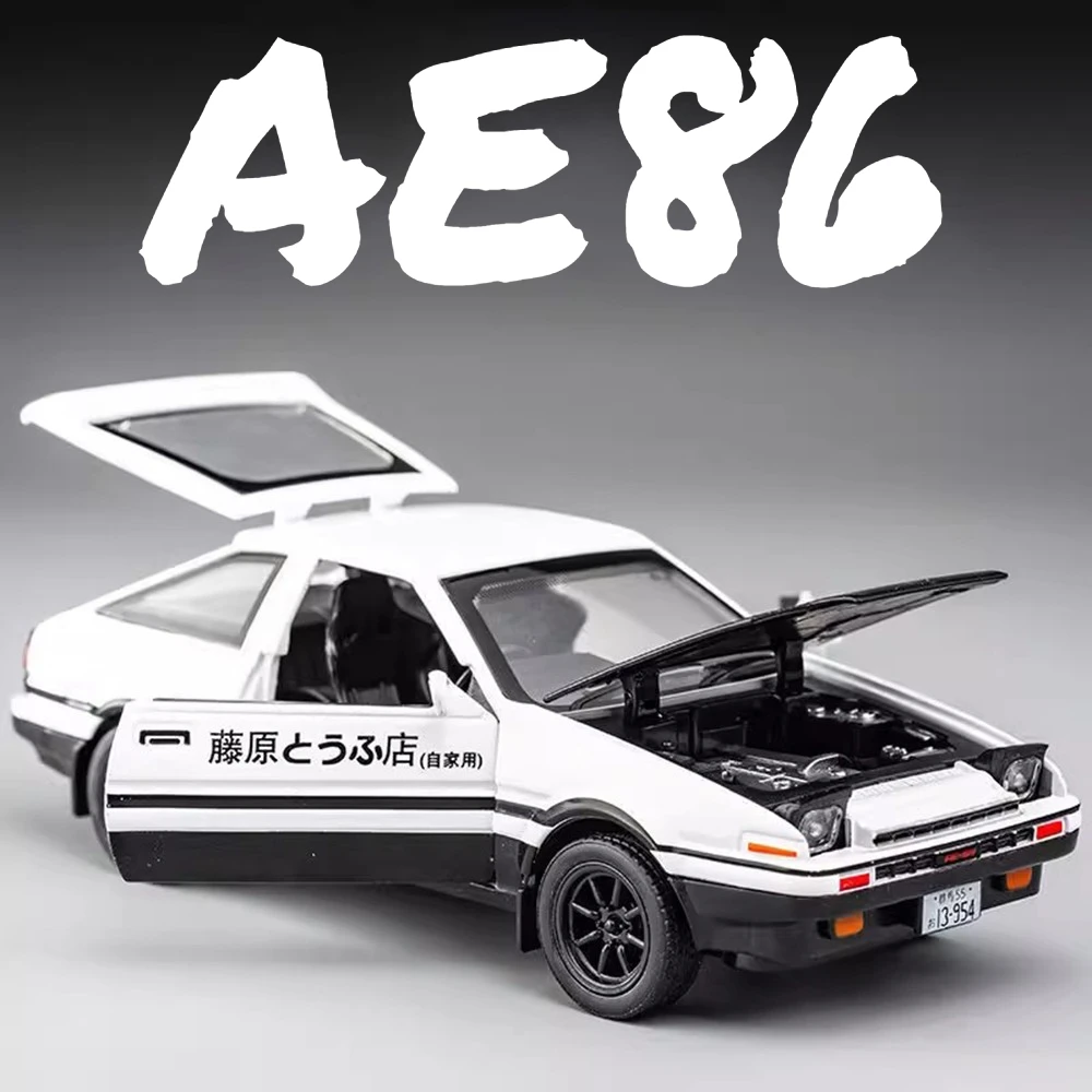 1:32 AE86 LP770 Divo Modello di auto sportiva Giocattolo Musica leggera Tirare indietro Porte aperte Veicoli in miniatura Giocattoli Modelli Regali per bambini Ragazzi
