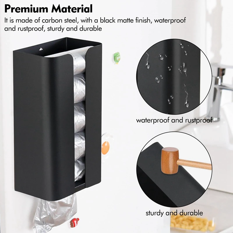 Magnetic Laundry Dryer Sheet Dispenser, Tissue Holder, Garbage Bag Dispenser For Fridge, Kitchen, Laundry