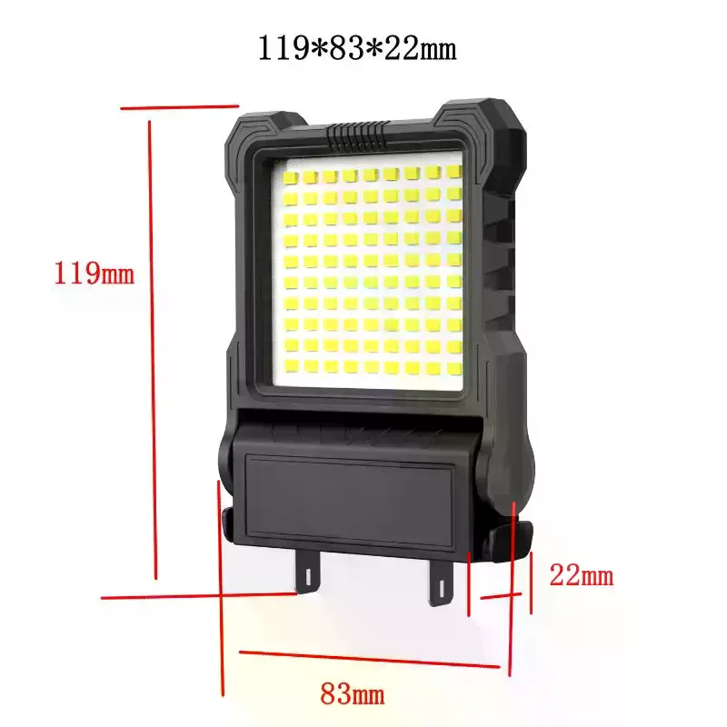 1 Pc 72V Li-ion Super Bright LED Work Light Portable Long-Lasting Strong Light for Night Work Battery Power Tool Jobsite Lamp view 5