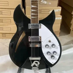 Discount Store Rickenbacker 330 Electric Guitar Black Color Semi Hollow Body High Quality Guitarra Classic Guitar Free Shipping