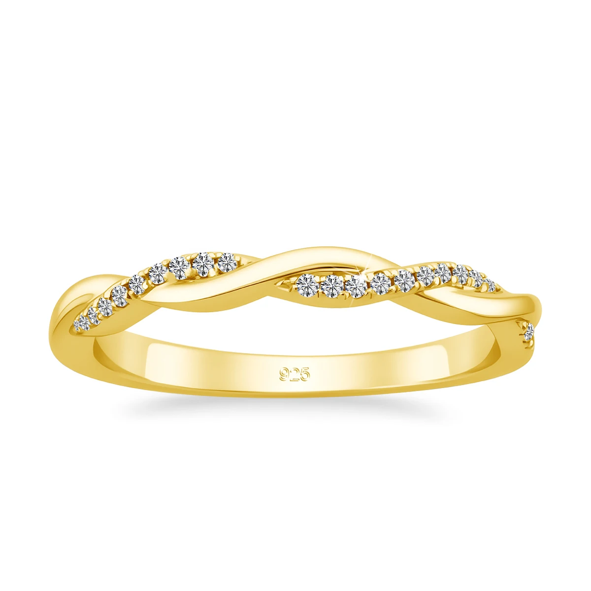 Zertifizierter runder Moissanit-Ehering für Damen aus massivem 925er Sterlingsilber, brillanter Verlobungsring, Brautschmuck-Set – Detail 12