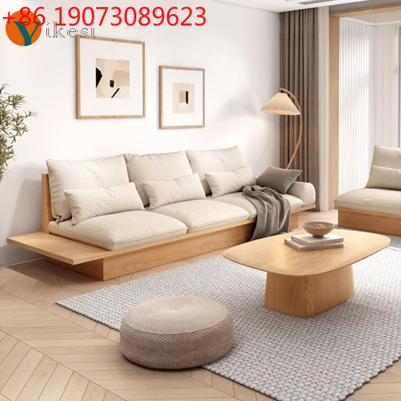 

Диван из цельного дерева, современная простая гостиная, маленькая квартира, стиль ваби-саби, ясеневый бревенчатый диван с врезкой и шипоном