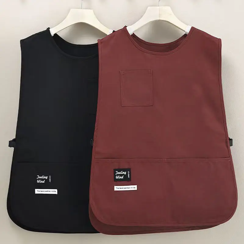 Korean version household kitchen apron, waterproof coffee shop work clothes