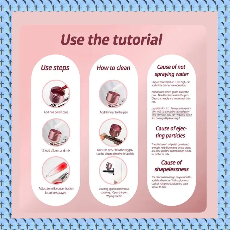

NOCM 180 кПа 2 скорости мини-аэрограф для дизайна ногтей татуировки ремесло торт воздушный компрессор спрей Nano