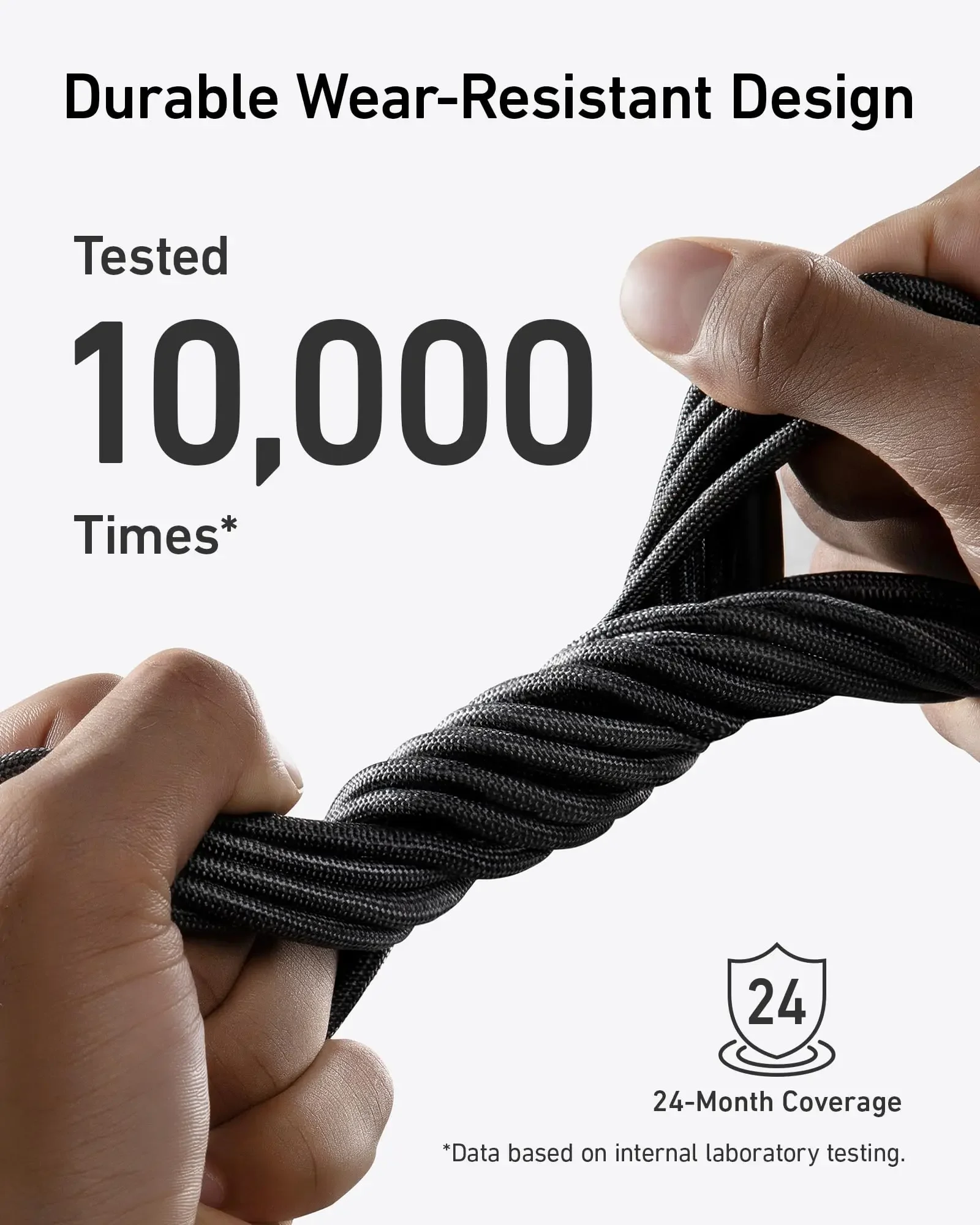 كابل Anker USB C إلى USB C (240 وات، 3 قدم)، كابل شاحن مضفر حيوي، شحن سريع لهاتف iPhone 15/15 Pro، MacBook Pro 2020، iPad Pro
