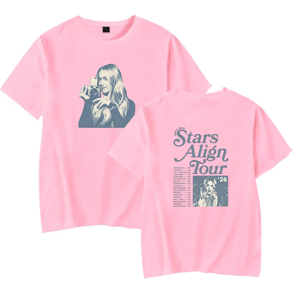 Freya Skye Stars Align Tour Tshirt 2026 Merch Crewneck Short Sleeve Men Women Tee