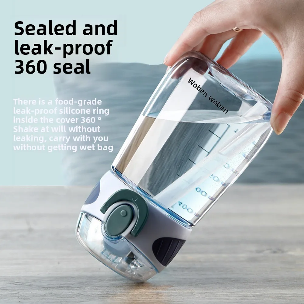 Portable Plastic Water Straw Cup Food-Grade Silicone Drop Proof Sippy Cup Lightweight Leak-proof Water Bottle view 4