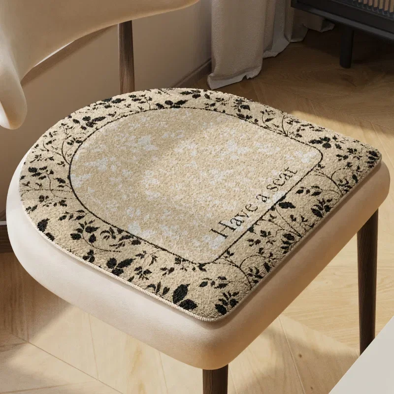 Horseshoe Shaped Chair Cushion, Dining Table Chair Anti Slip Cushion, Winter Thickened Chair Cushion Office Cartoon Butt Cushion