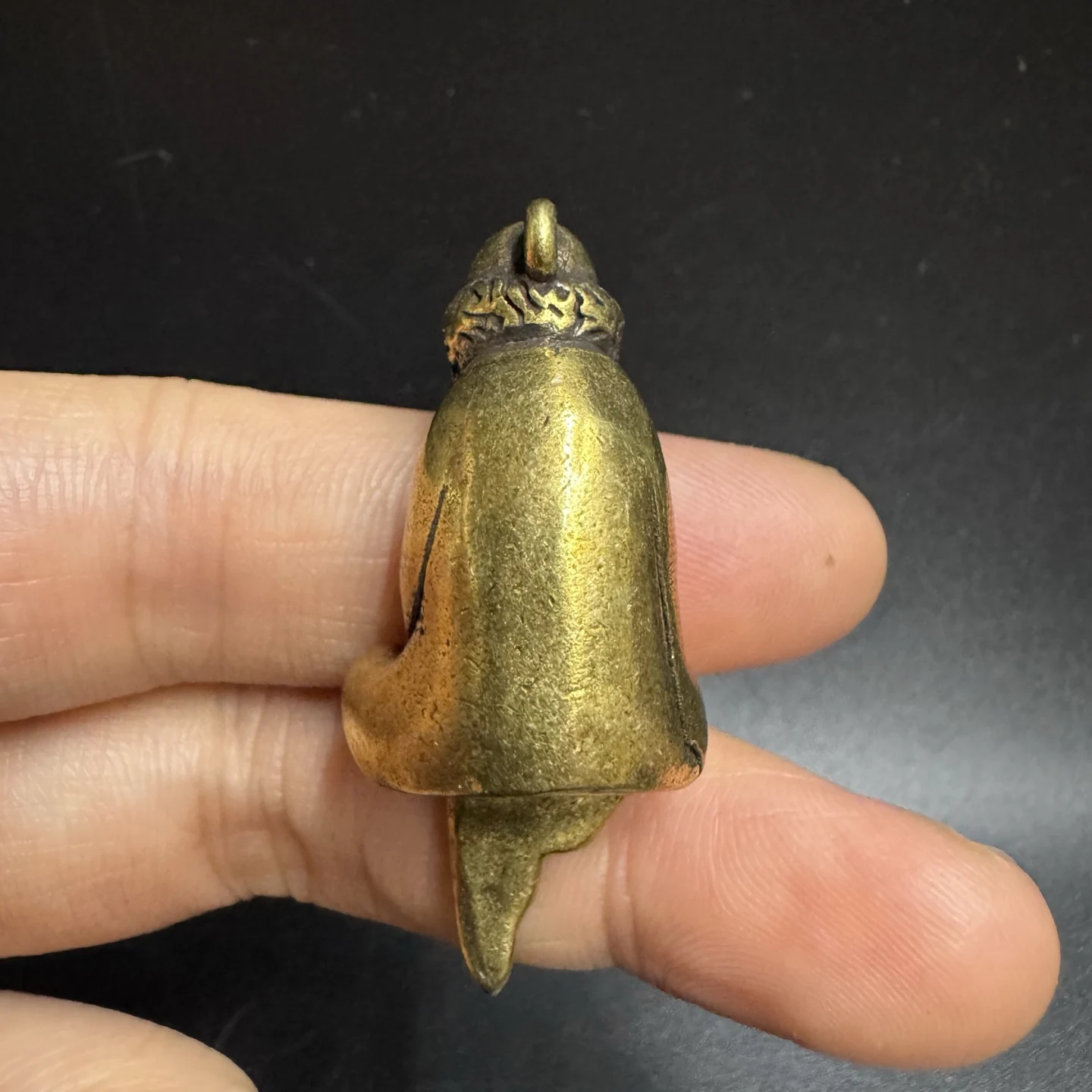Bronze ware, solid Bodhidharma Buddha statue, antique desktop decoration