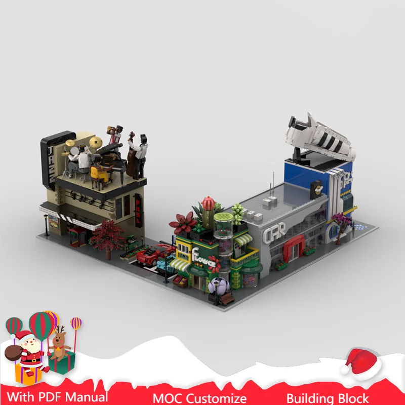 

Популярные 2339 шт. MOC модульный дисплей, строительные блоки, образовательные сборочные кирпичи, детские наборы игрушек, креативные рождественские подарки