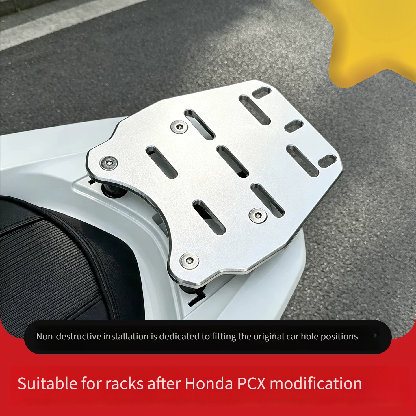 Motorcycle Rear Luggage Rack Tail Box Mount Bracket for Honda PCX160 2025 PCX150 Rear Wing Fixed Support