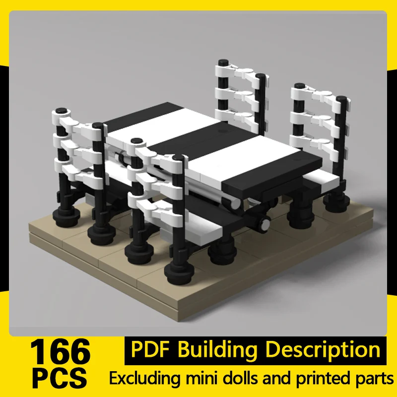 

City Street View Model MOC Building Bricks Diningroom Furniture Modular Technology Gifts Holiday Assemble Children Toys Suit