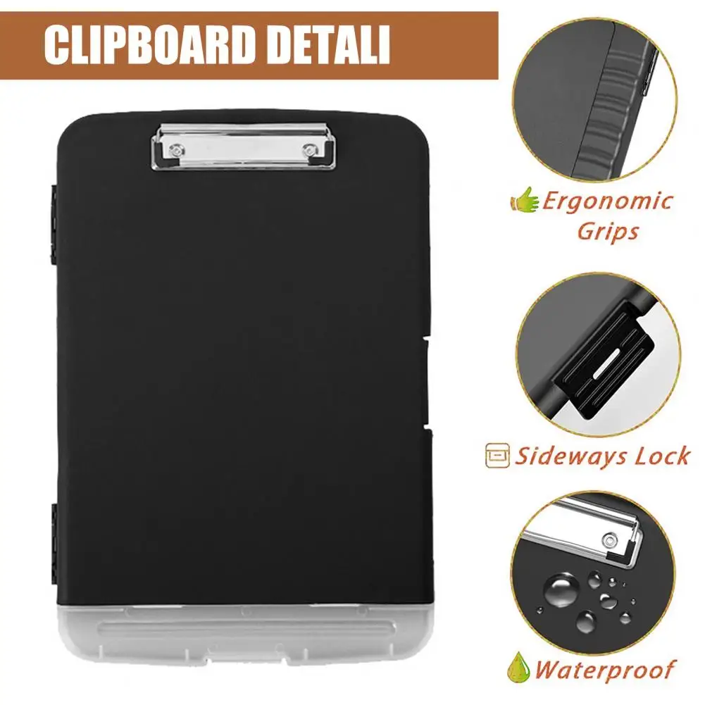 

Clipboard Organizer Clipboard Box with Pen Case Enclosed Heavy Duty Clipboard with Storage Pen Holder for Nurses Drivers