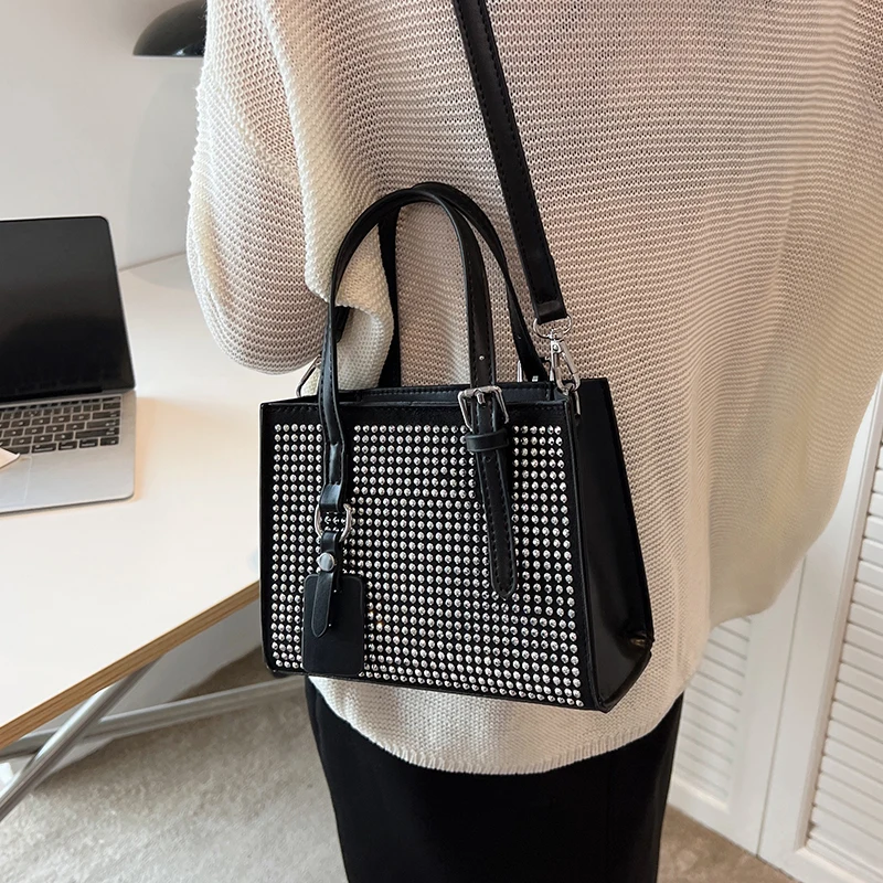 Luxury Diamond Women Party Handbag 2022 Fashion Ladies Shoulder Crossbody Texture Pu All-match Tote Bags 2022 New Trend