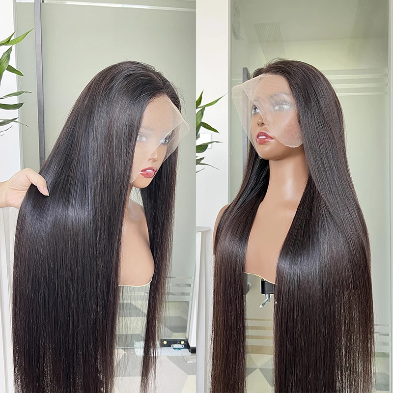 250 Density 13x4 Straight Hd Lace Frontal Wig Transparent Brazilian Human Hair Wig For Women 4x4 Lace Closure Natural Wig