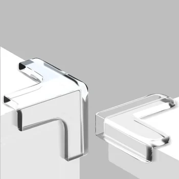어린이 아기 안전 실리콘 보호대 테이블 코너 가장자리 보호 커버, 투명 구형 충돌 방지 가장자리 가드, 4 개 