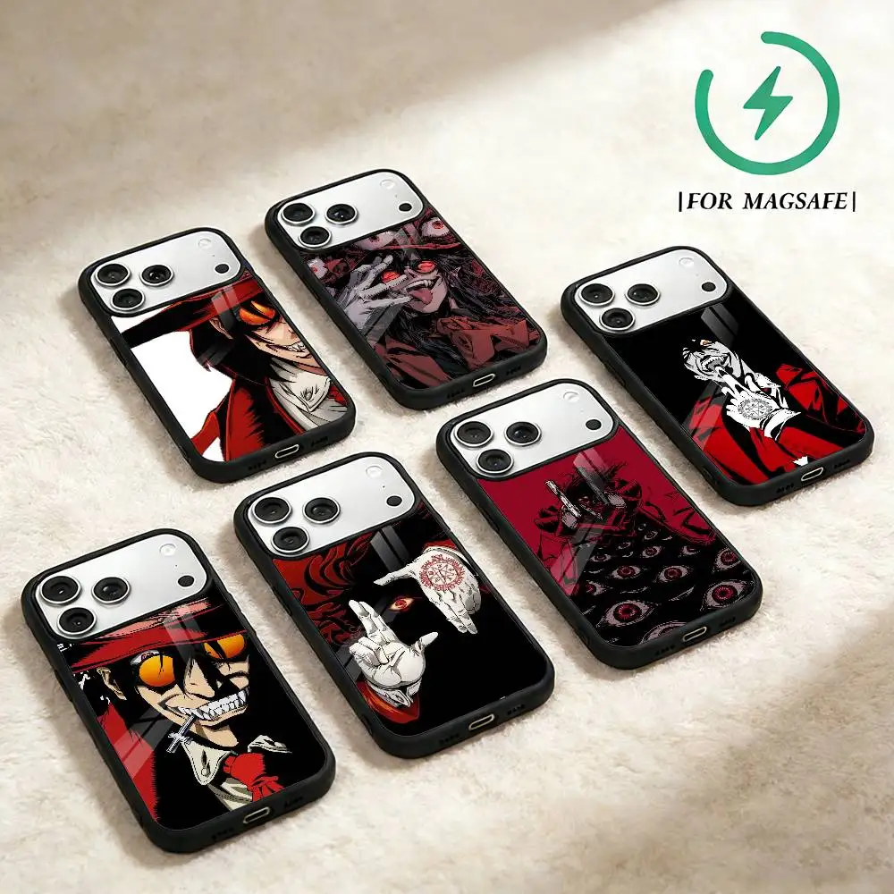 Anime H-Hellsing A-Alucard Phone Case For iPhone 17,16,15,14,13,12,Plus,Pro,Max for Magsafe Magnetic Wireless Charging