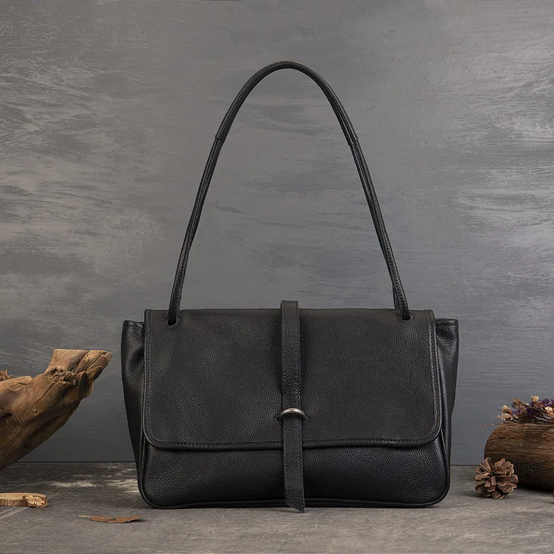Handcrafted Vintage Large Work Tote Bag for Women Genuine Leather Spacious Interior Multiple Pockets Luxury Shoulder Bag