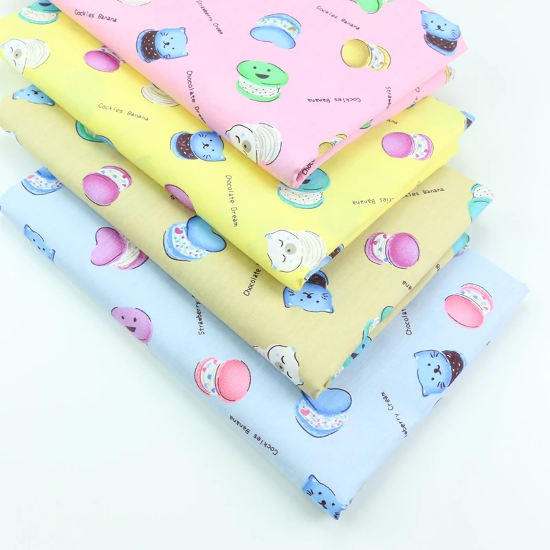 50*160cm Hamburger Fabric Kids Twill Cotton Patchwork Cloth for DIY Sewing Quilting Fat Quarter Fabrics Per Meter