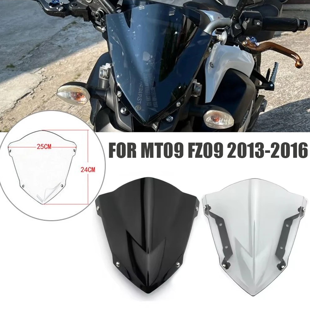 

Motorcycle Sports Touring Front WindScreen Windshield Viser Visor Wind Deflector For YAMAHA MT-09 MT09 FZ09 2013 2014 2015 2016