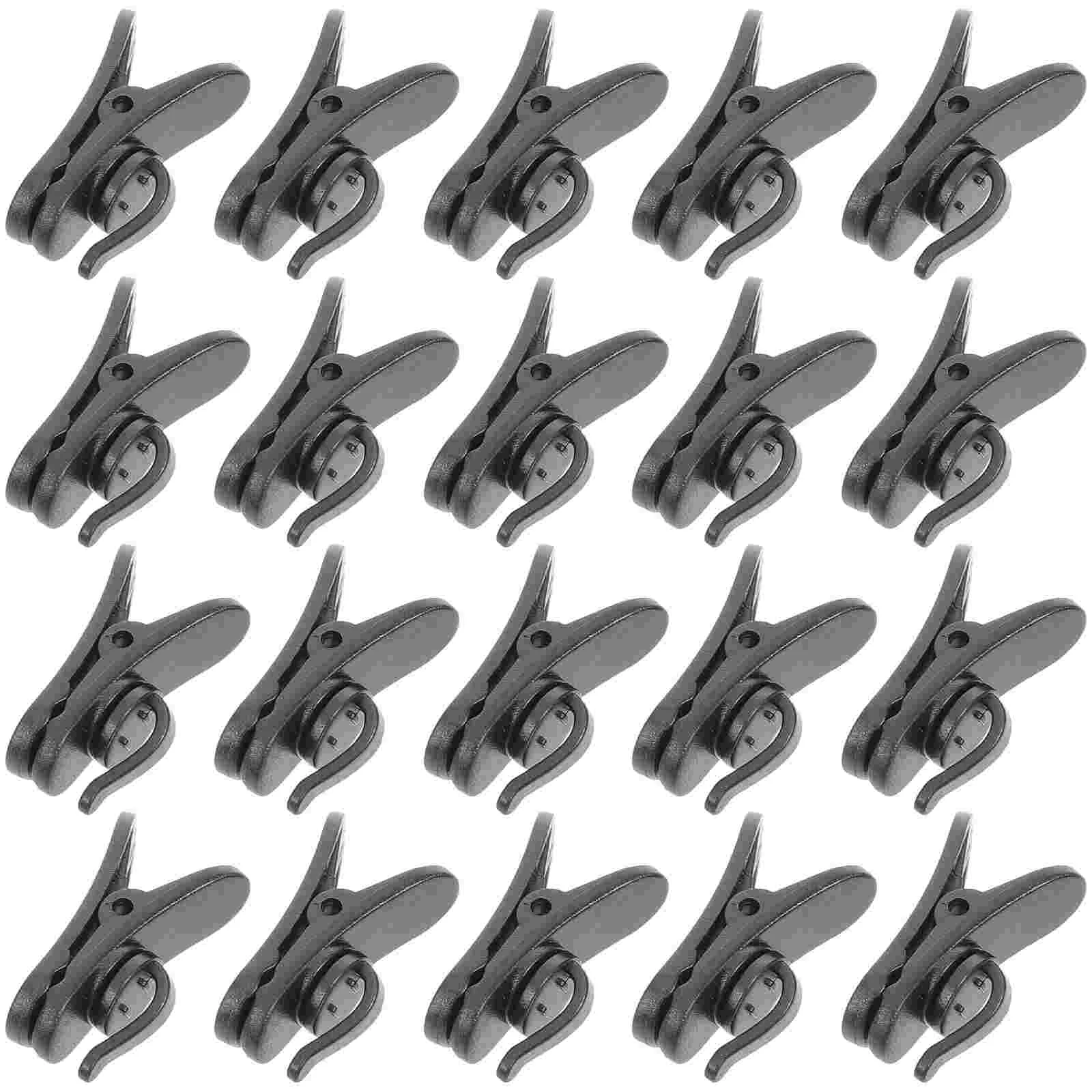 20 piezas Mini Clips de micrófono Lavalier abrazaderas de cordón de solapa corbata para grabación de voz micrófono inalámbrico de Audio y vídeo