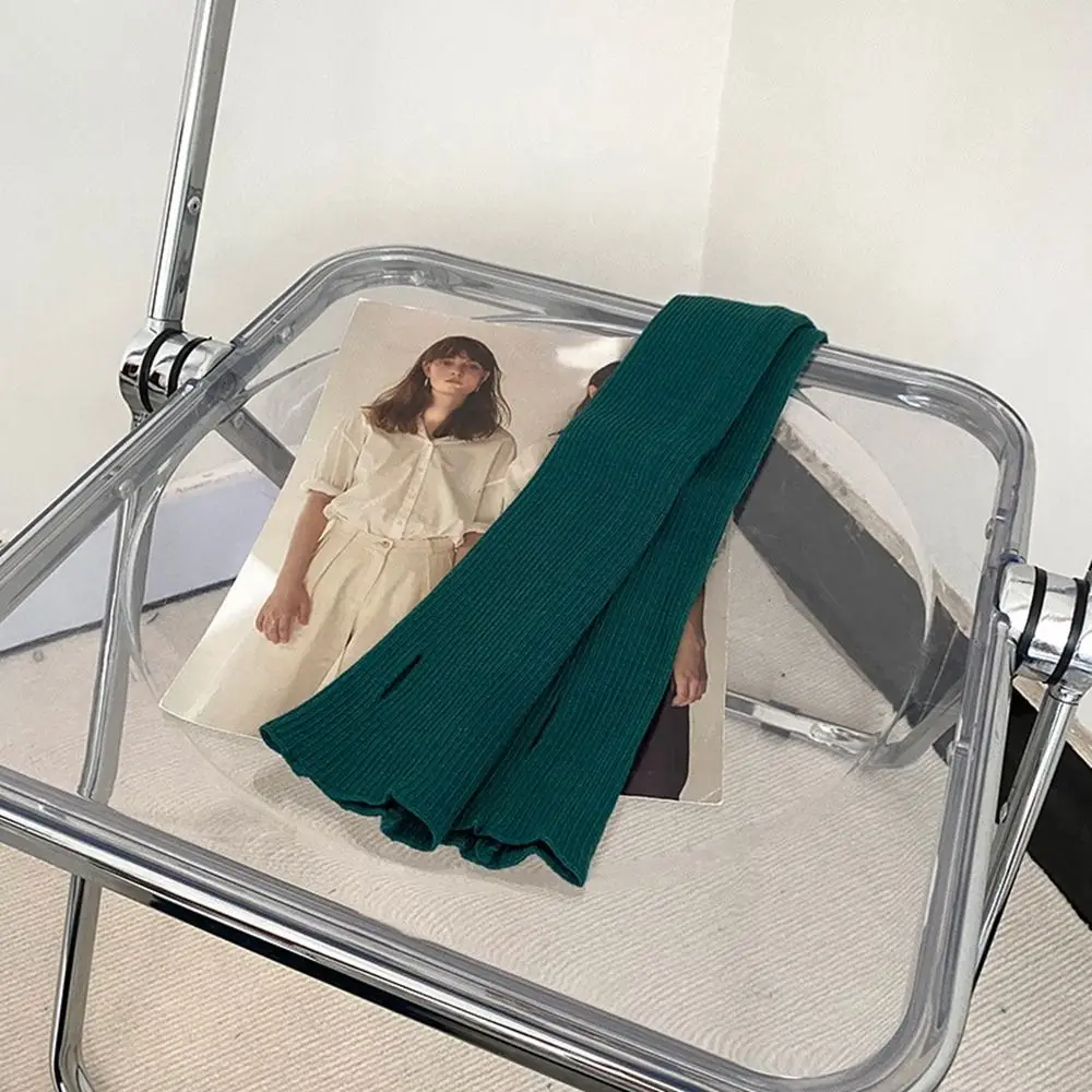 

Winter Gloves Half Finger Hand Sleeve Solid Color Warm Long Gloves Wool Sleeve Cuff Female Arm Warmers Knitted Arm Warmers