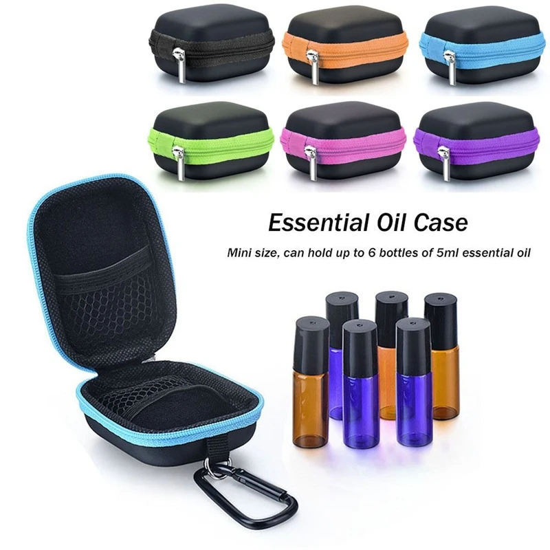 1pc Esential Oil Roll On 5 Ml Essential Oil Carrying Collecting Case Portable Essential Oils Storage Box Carry Makeup Rangement